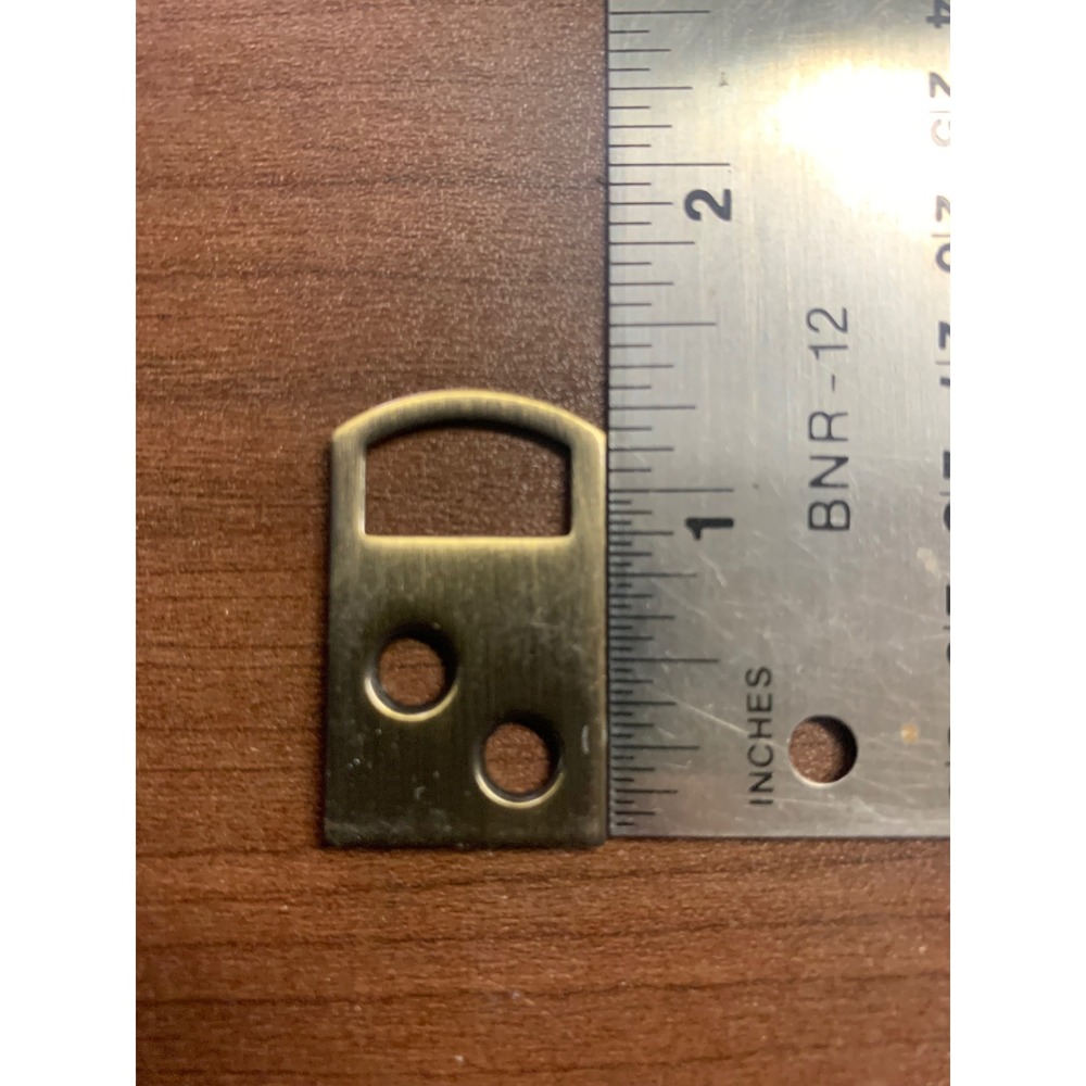 Vintage Brass Strike Plate Set of Two Antique Finish Furniture Hardware 1.5 Inch